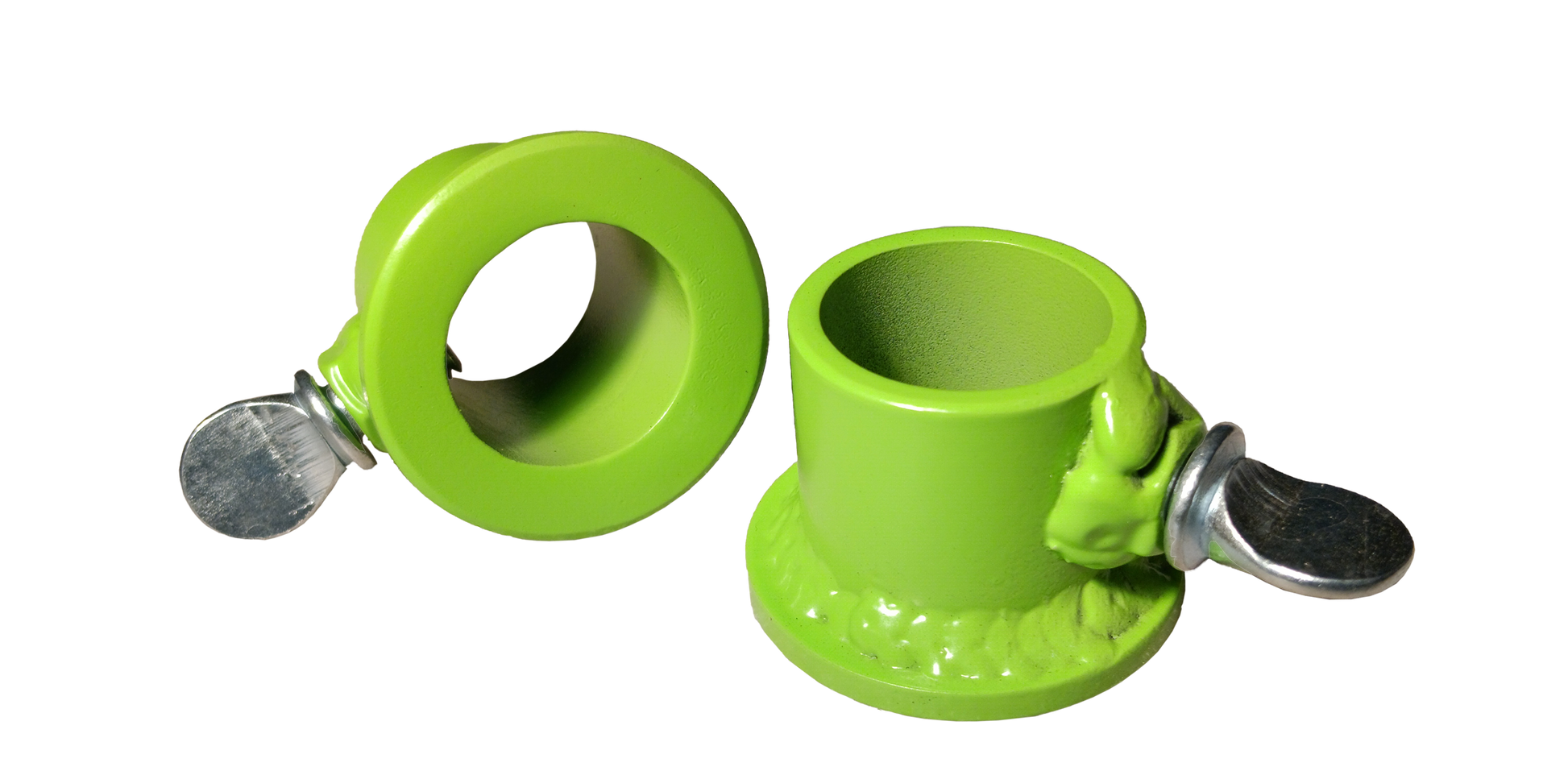 Green Adjustable barbell collars for 1 inch barbells