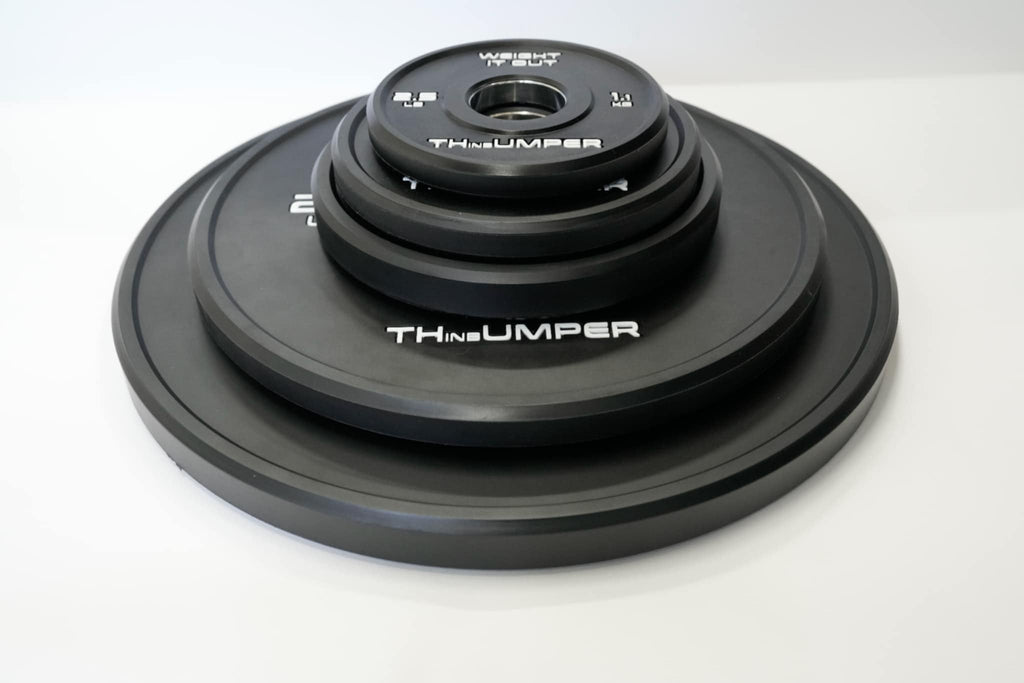 'Thumper' Thin Bumper Weight Plate Sets. (Thinnest Bumper Plates Ever!)