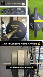 'Thumper' Thin Bumper Weight Plate Pairs. (Thinnest Bumper Plates Ever!) - view 8