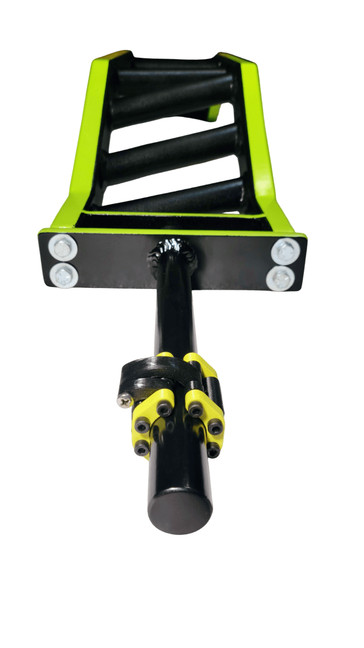 1" Standard Modular Sleeves for Multi-Grip Bars, showcasing green and black coating assembled with quick release clamp