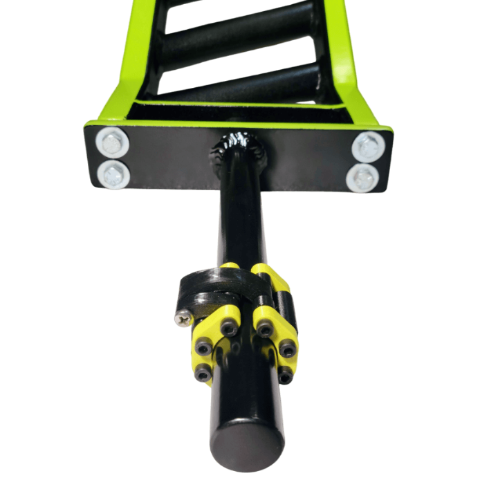 1" Standard Modular Sleeves for Multi-Grip Bars, showcasing green and black coating assembled with quick release clamp