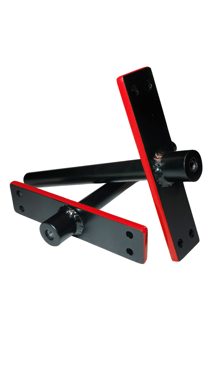1 inch pins 10 inches long in red with black finish