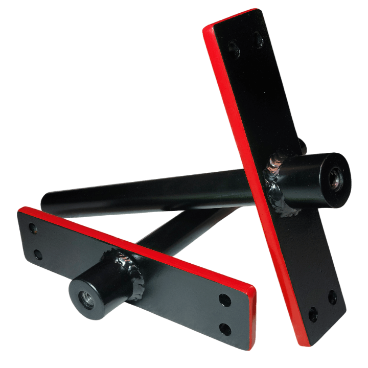 1 inch pins 10 inches long in red with black finish