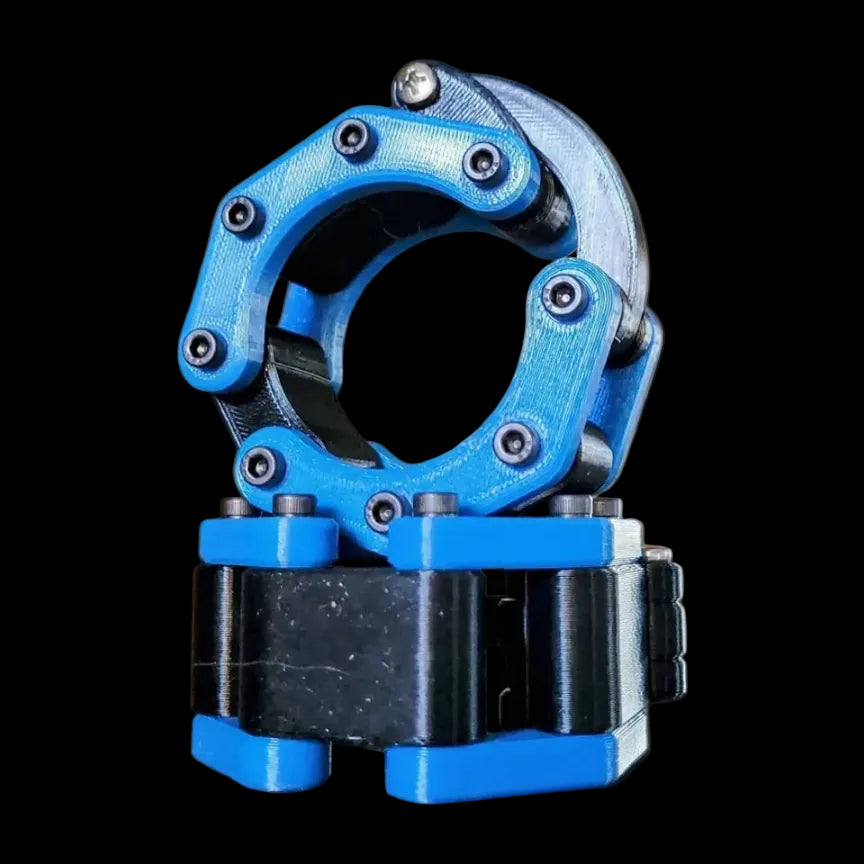 Quick Release Barbell Clamps in blue and black, shown with durable, high-quality design ideal for secure weightlifting.