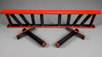 Disassembled BMF Multi-Grip Swiss Barbell showing modular grip bar and detachable sleeves. Customizable setup for targeted workouts.
