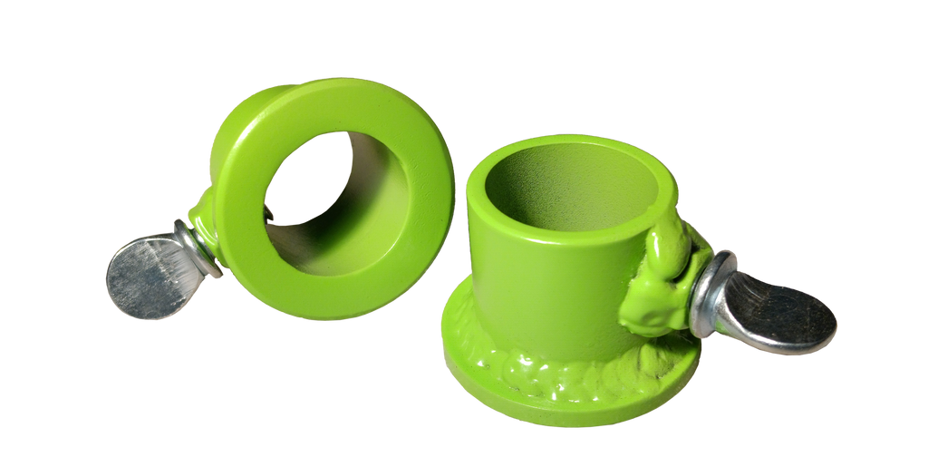 Green Adjustable barbell collars for 1 inch barbells