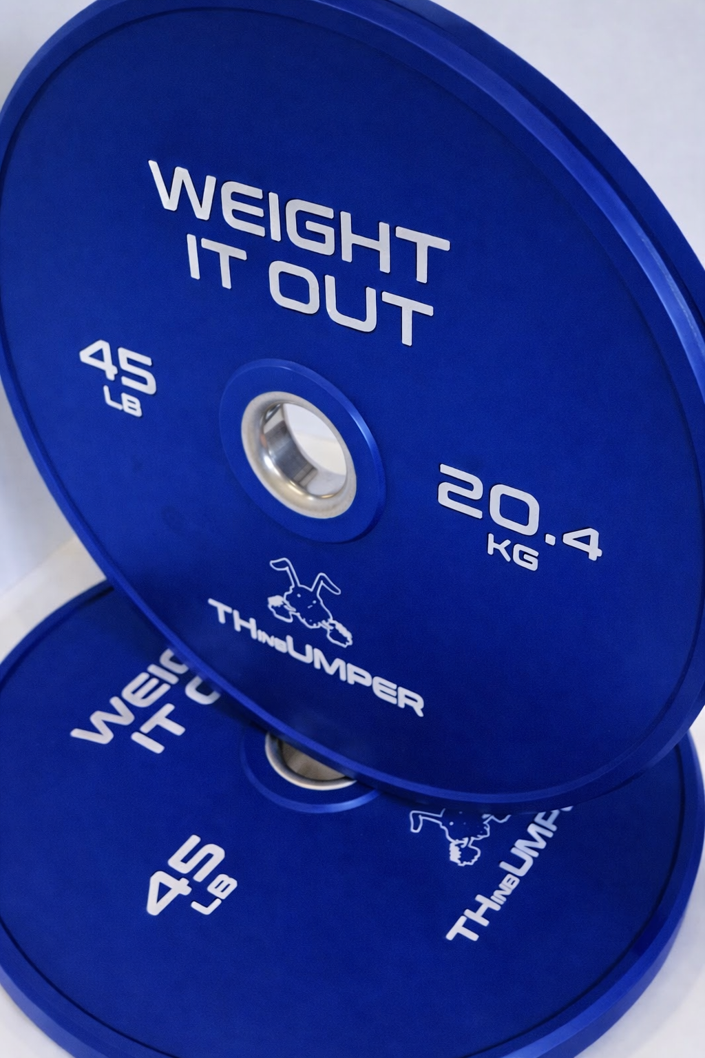 'Thumper' Thin Bumper Weight Plate Pairs. (Thinnest Bumper Plates Ever!) - view 3