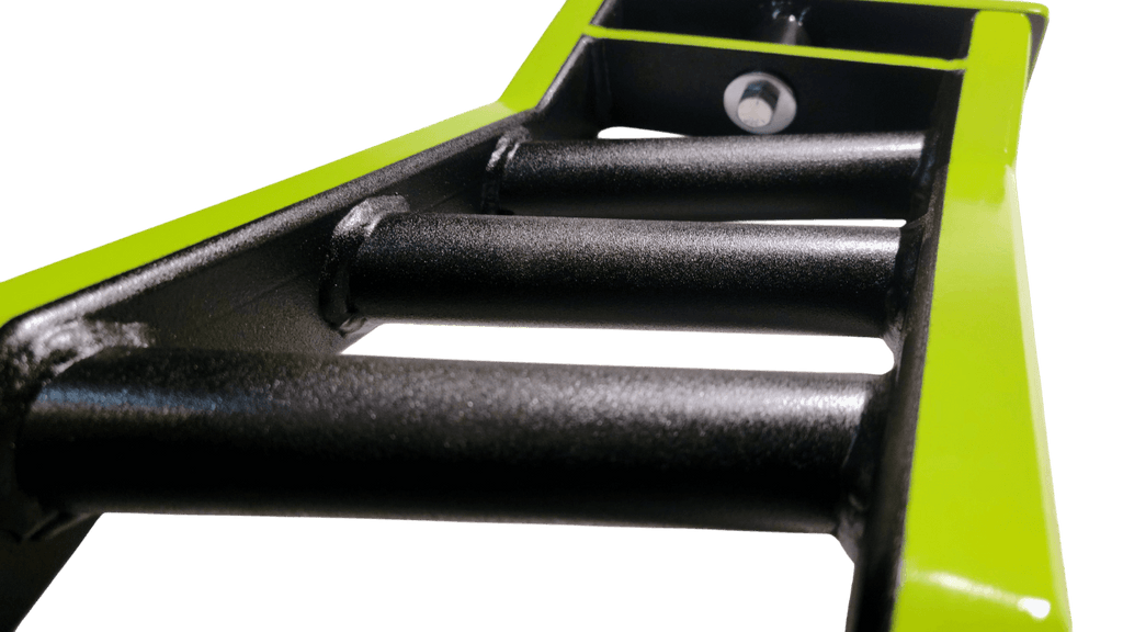 Closeup of textured camber bar grips
