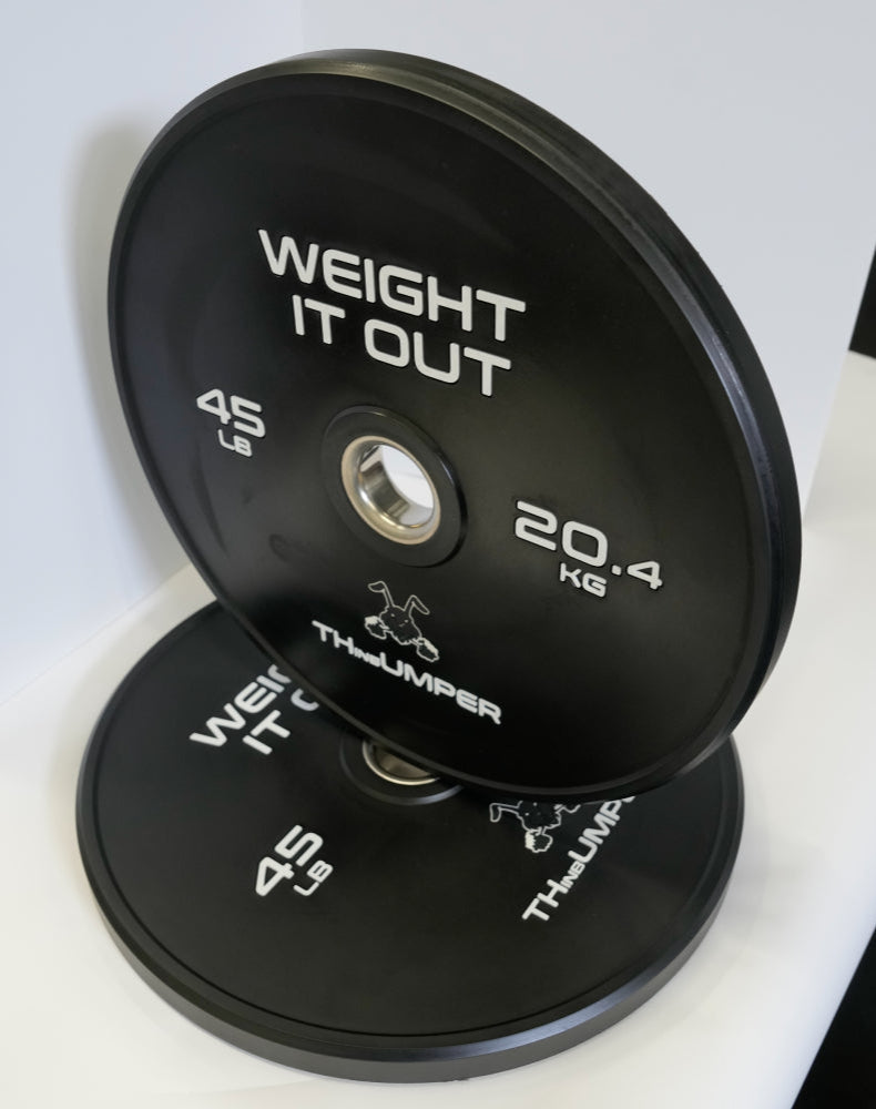 'Thumper' Thin Bumper Weight Plate Sets. (Thinnest Bumper Plates Ever!) - view 4
