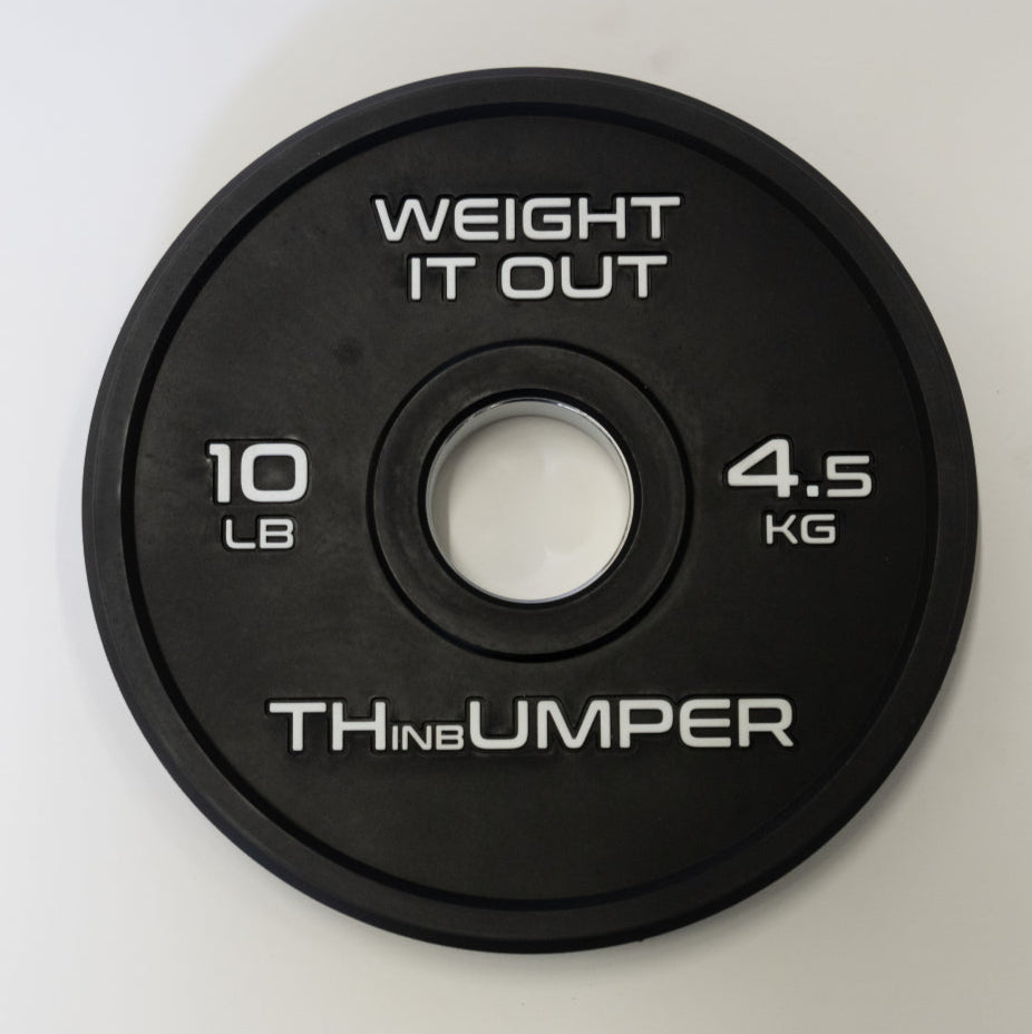 'Thumper' Thin Bumper Weight Plate Pairs. (Thinnest Bumper Plates Ever!) - view 5