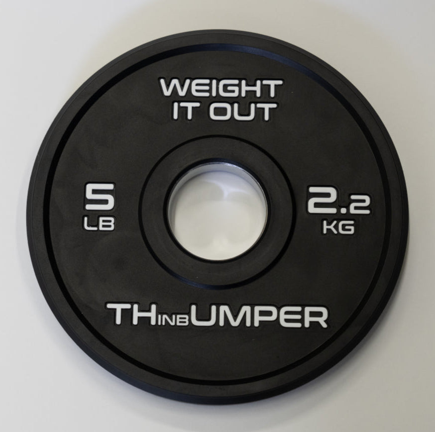 'Thumper' Thin Bumper Weight Plate Sets. (Thinnest Bumper Plates Ever!)