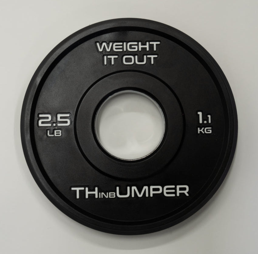 'Thumper' Thin Bumper Weight Plate Pairs. (Thinnest Bumper Plates Ever!) - view 7
