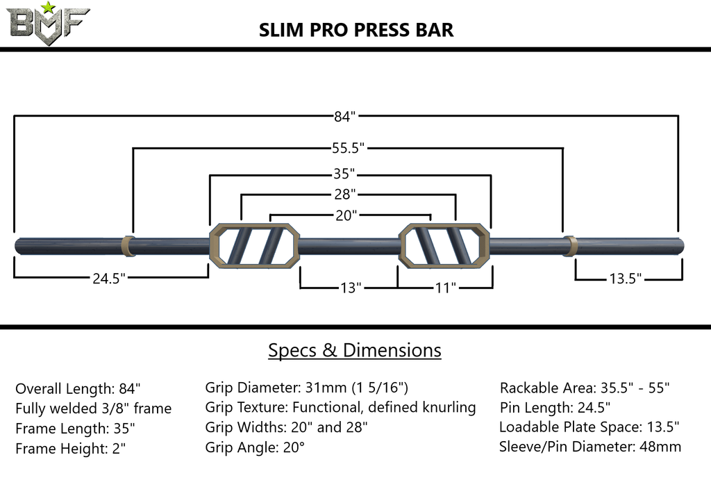 BMF Pro Split Press Bar