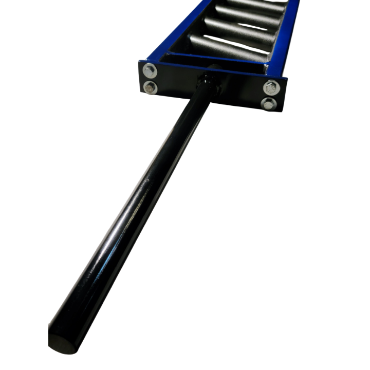 1" standard modular sleeve for multi-grip bars, showcasing 16 inch long pins on flat multigrip bar colored black and blue