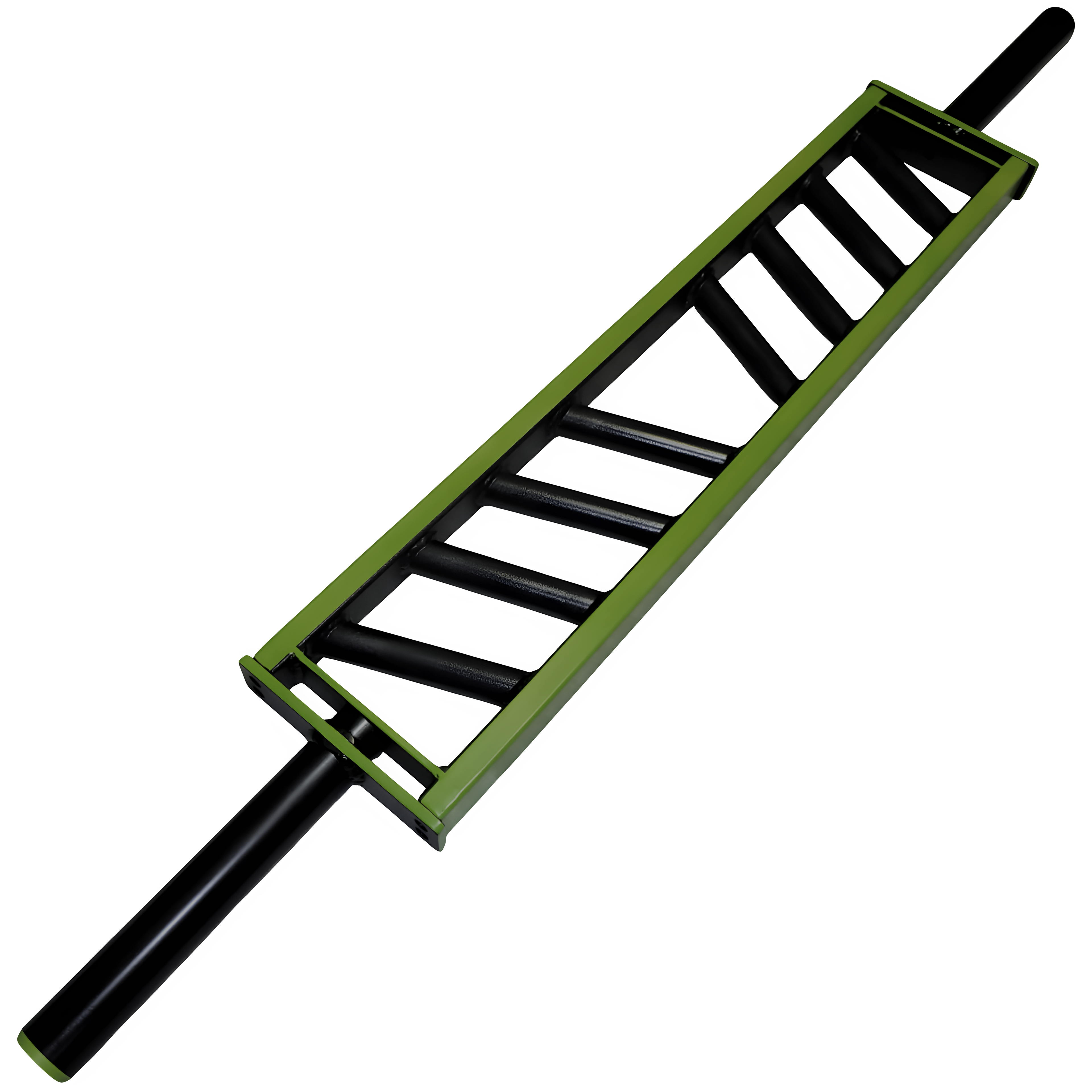 Swiss multi-grip barbell compatible with 2 inch Olympic plates