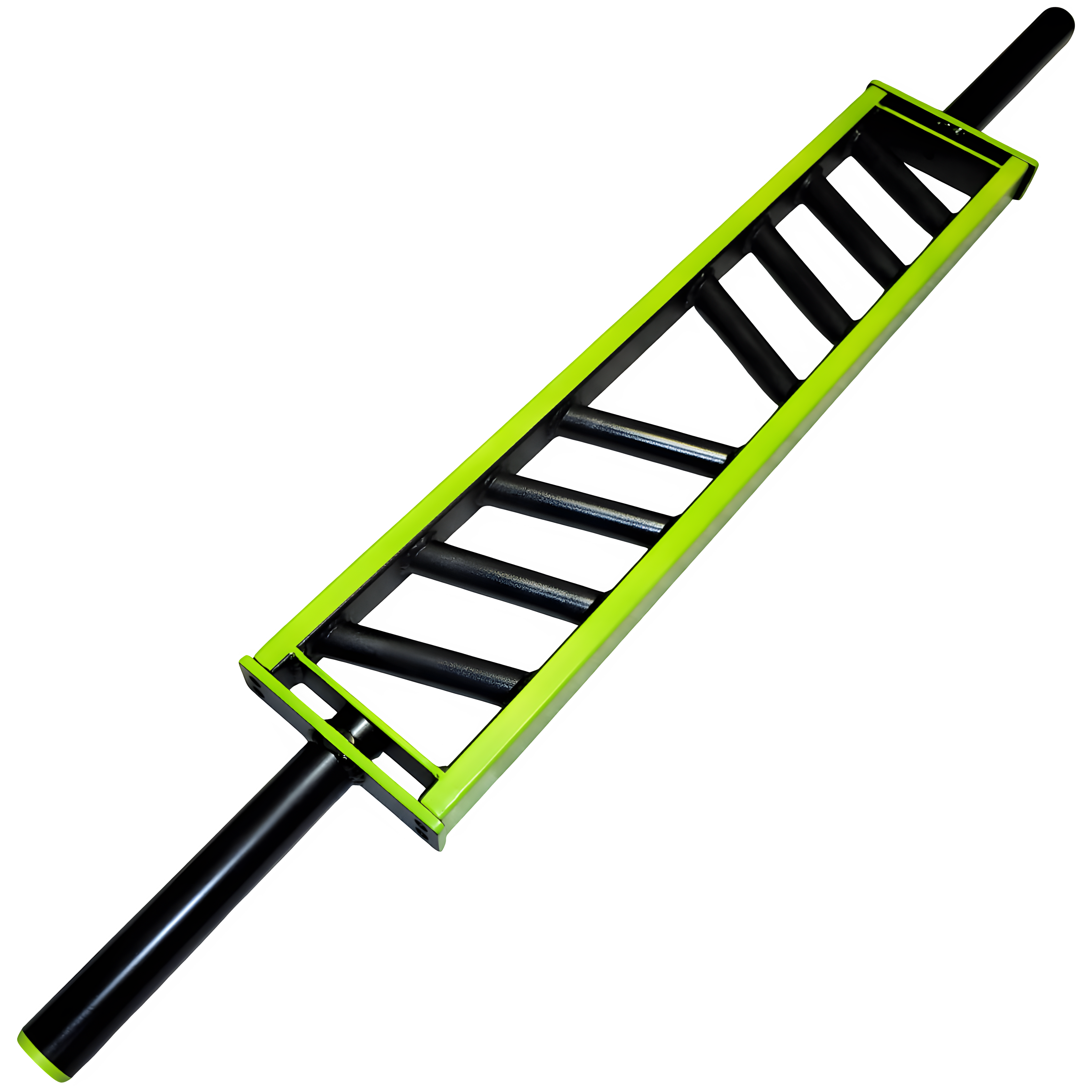 Swiss multi-grip barbell compatible with 2 inch Olympic plates