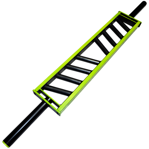Swiss multi-grip barbell compatible with 2 inch Olympic plates